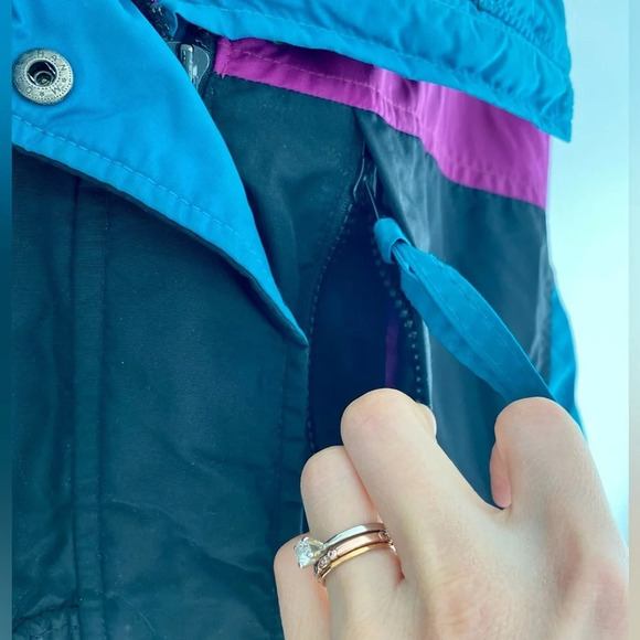 VINTAGE Columbia Vibrant  Colourful Long Jacket Size M - Picture 9 of 12